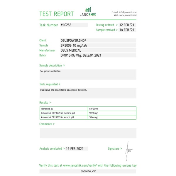 STENABOLIC (SR9009) SARM IN TABLETS Deus Medical